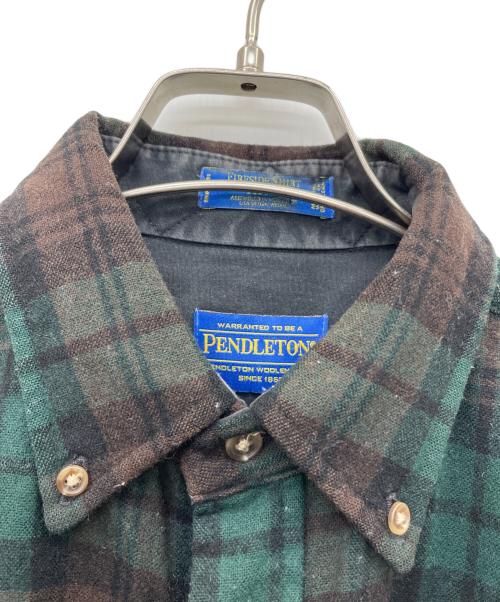 PENDLETON（ペンドルトン）PENDLETON (ペンドルトン) 長袖シャツ グリーン×ブラウン サイズ:Ｓの古着・服飾アイテム