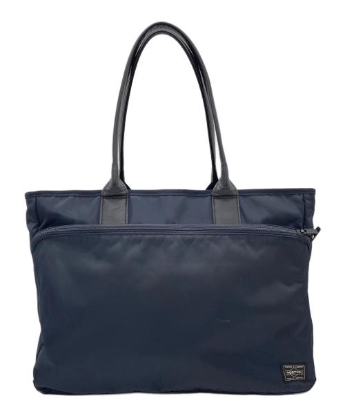 PORTER（ポーター）PORTER (ポーター) トートバッグ ネイビー×ブラックの古着・服飾アイテム