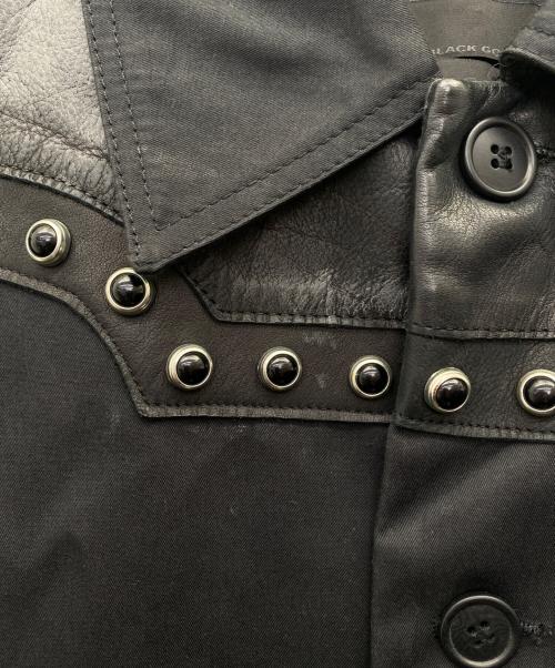 DIESEL Black Gold（ディーゼル ブラック ゴールド）DIESEL Black Gold (ディーゼル ブラック ゴールド) レザーコート ブラック サイズ:38の古着・服飾アイテム