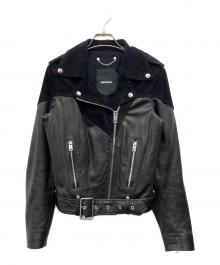 DIESEL（ディーゼル）の古着「ダブルライダースジャケット」｜ブラック