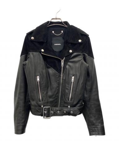 中古・古着通販】DIESEL (ディーゼル) ダブルライダースジャケット