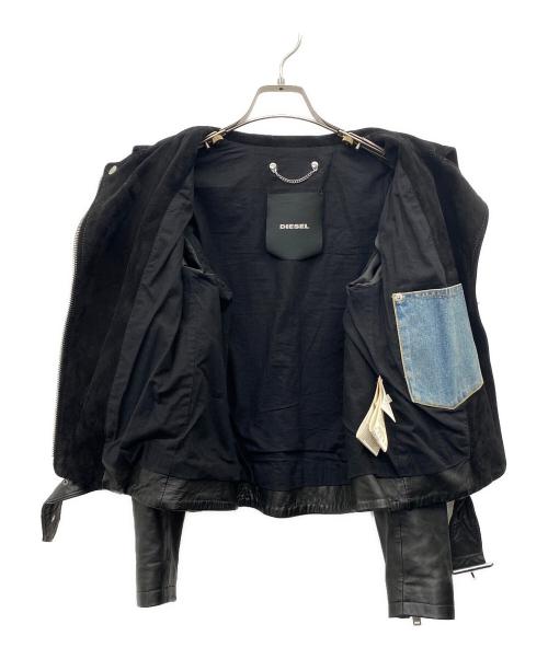 DIESEL（ディーゼル）DIESEL (ディーゼル) ダブルライダースジャケット ブラック サイズ:XSの古着・服飾アイテム