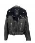 DIESEL（ディーゼル）の古着「ダブルライダースジャケット」｜ブラック