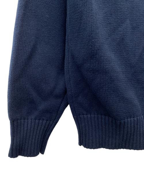 AVIREX（アヴィレックス）AVIREX (アヴィレックス) コットン スタンド ジップアップ セーター ネイビー サイズ:Ｌの古着・服飾アイテム