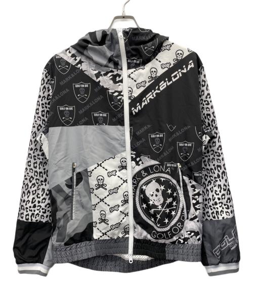 MARK&LONA（マークアンドロナ）MARK&LONA (マークアンドロナ) ジップアップジャケット ホワイト×ブラック サイズ:50の古着・服飾アイテム