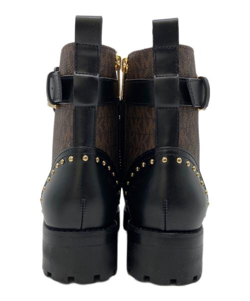 MICHAEL KORS（マイケル・コース）MICHAEL KORS (マイケル・コース) KINCAID LACE UP BOOTIE ブラウン×ブラック サイズ:23㎝の古着・服飾アイテム