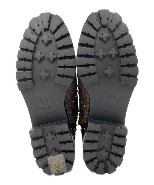 MICHAEL KORS（マイケル・コース）MICHAEL KORS (マイケル・コース) KINCAID LACE UP BOOTIE ブラウン×ブラック サイズ:23㎝の古着・服飾アイテム