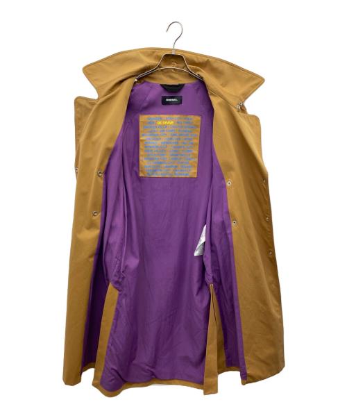 DIESEL（ディーゼル）DIESEL (ディーゼル) トレンチコート ブラウン×パープル サイズ:XXSの古着・服飾アイテム