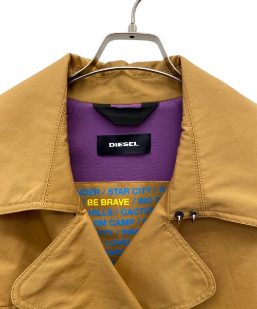 DIESEL（ディーゼル）DIESEL (ディーゼル) トレンチコート ブラウン×パープル サイズ:XXSの古着・服飾アイテム
