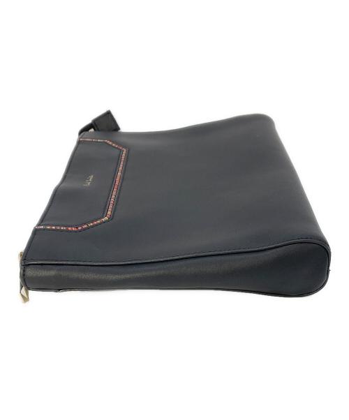 PAUL SMITH（ポールスミス）PAUL SMITH (ポールスミス) ストライプインセットサコッシュ ブラックの古着・服飾アイテム