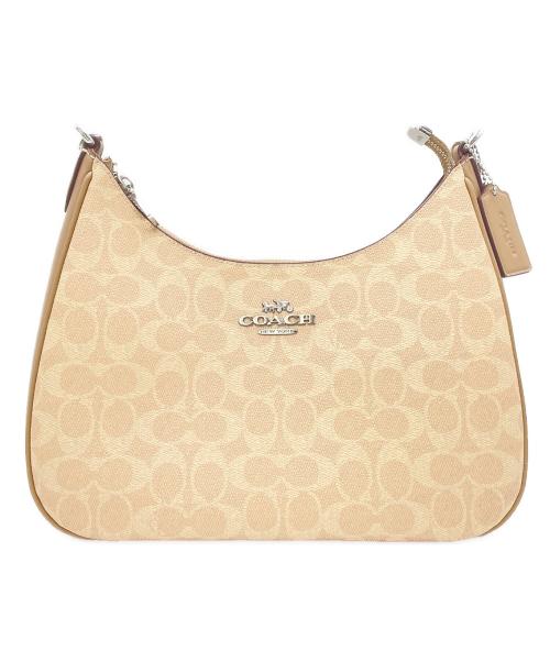 COACH（コーチ）COACH (コーチ) テリ ホーボー バッグ ベージュの古着・服飾アイテム