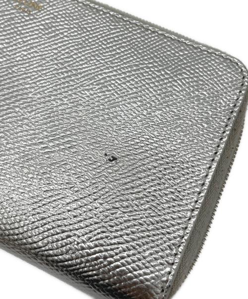 CELINE（セリーヌ）CELINE (セリーヌ) ラウンドジップウォレット シルバーの古着・服飾アイテム