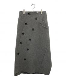 IRENE（アイレネ）の古着「ツイストボックスラップスカート」｜グレー