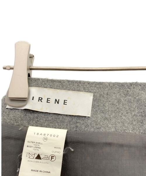 IRENE（アイレネ）IRENE (アイレネ) ツイストボックスラップスカート グレー サイズ:38の古着・服飾アイテム