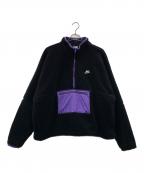 NIKEナイキ）の古着「フリースジャケット」｜ブラック×パープル