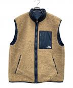 THE NORTH FACEザ ノース フェイス）の古着「リバーシブルエクストリームパイルフリースベスト」｜ベージュ×ネイビー