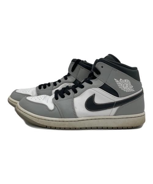 NIKE（ナイキ）NIKE (ナイキ) Air Jordan 1 Mid（エアジョーダン1 ミッド） グレー×ホワイト サイズ:28㎝の古着・服飾アイテム
