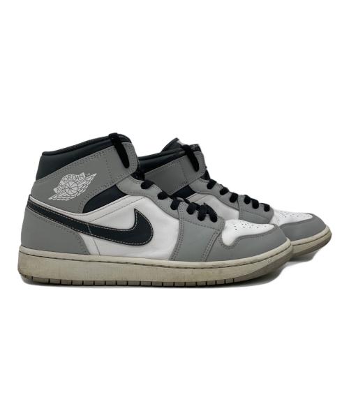 NIKE（ナイキ）NIKE (ナイキ) Air Jordan 1 Mid（エアジョーダン1 ミッド） グレー×ホワイト サイズ:28㎝の古着・服飾アイテム