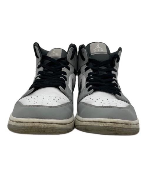 NIKE（ナイキ）NIKE (ナイキ) Air Jordan 1 Mid（エアジョーダン1 ミッド） グレー×ホワイト サイズ:28㎝の古着・服飾アイテム