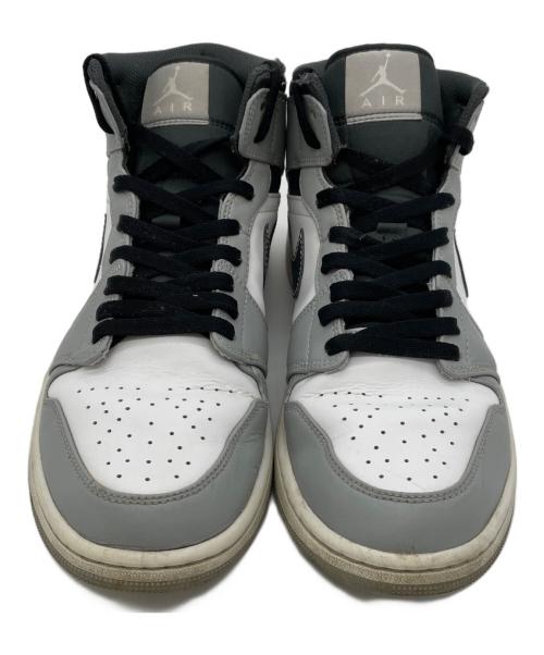 NIKE（ナイキ）NIKE (ナイキ) Air Jordan 1 Mid（エアジョーダン1 ミッド） グレー×ホワイト サイズ:28㎝の古着・服飾アイテム