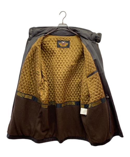 HARLEY-DAVIDSON（ハーレーダビッドソン）HARLEY-DAVIDSON (ハーレーダビッドソン) レザージャケット ブラウン サイズ:Lの古着・服飾アイテム