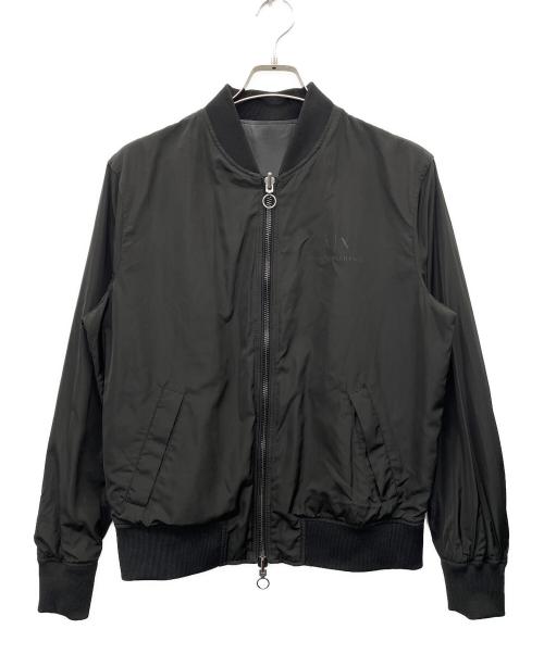 ARMANI EXCHANGE（アルマーニ エクスチェンジ）ARMANI EXCHANGE (アルマーニ エクスチェンジ) ジャケット　リバーシブル ジップアップポリエステルジャケット ブラック サイズ:Sの古着・服飾アイテム