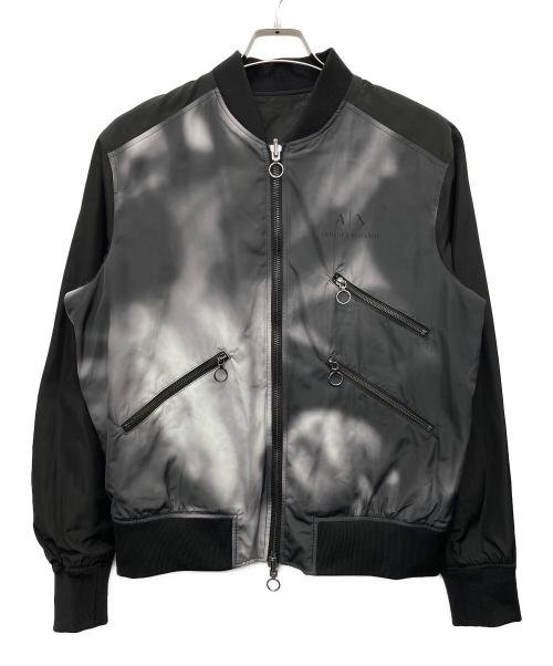 ARMANI EXCHANGE（アルマーニ エクスチェンジ）ARMANI EXCHANGE (アルマーニ エクスチェンジ) ジャケット　リバーシブル ジップアップポリエステルジャケット ブラック サイズ:Sの古着・服飾アイテム
