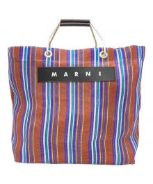 MARNI（マルニ）の古着「フラワーカフェ ストライプバッグ」