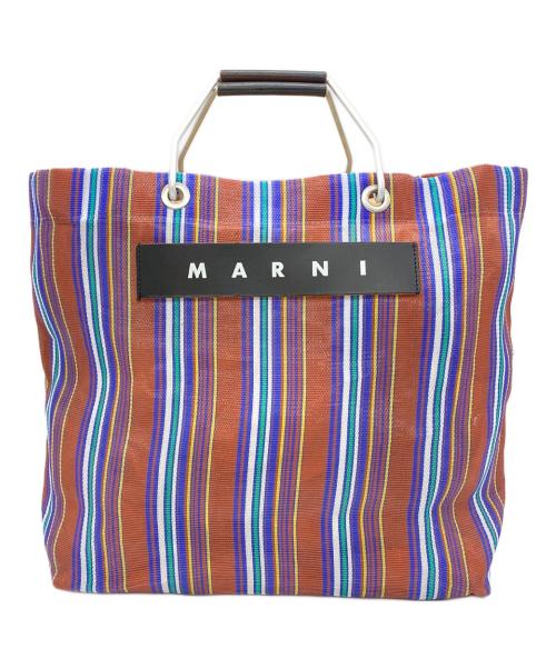 MARNI（マルニ）MARNI (マルニ) フラワーカフェ ストライプバッグの古着・服飾アイテム