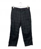 COMME des GARCONS HOMMEコムデギャルソン オム）の古着「ウールパンツ」｜ネイビー×グリーン