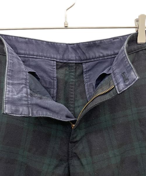 COMME des GARCONS HOMME（コムデギャルソン オム）COMME des GARCONS HOMME (コムデギャルソン オム) ウールパンツ ネイビー×グリーン サイズ:Ｓの古着・服飾アイテム