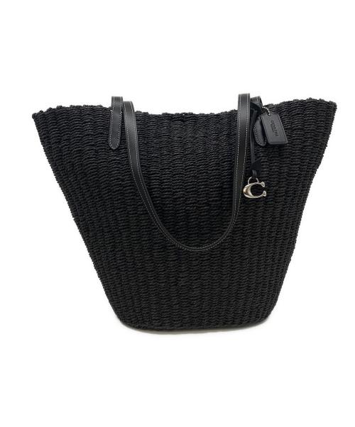 COACH（コーチ）COACH (コーチ) ストローラージトートバッグ ブラックの古着・服飾アイテム