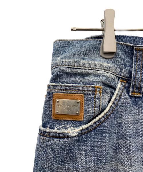 DOLCE & GABBANA（ドルチェ＆ガッバーナ）DOLCE & GABBANA (ドルチェ＆ガッバーナ) ダメージデニムパンツ ブルー サイズ:44の古着・服飾アイテム