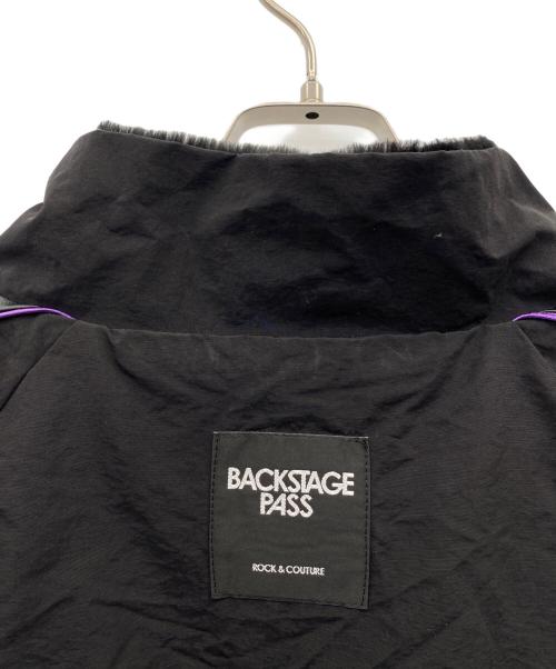 BACK STAGE PASS（バックステージパス）BACK STAGE PASS (バックステージパス) フェイクファーブルゾン ブラック サイズ:FREEの古着・服飾アイテム