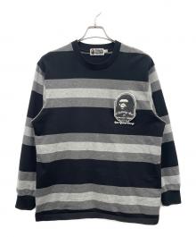 A BATHING APE（ア ベイシング エイプ）の古着「長袖カットソー」｜ブラック×グレー