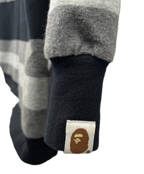 A BATHING APE（ア ベイシング エイプ）A BATHING APE (ア ベイシング エイプ) 長袖カットソー ブラック×グレー サイズ:Ｓの古着・服飾アイテム