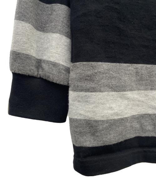 A BATHING APE（ア ベイシング エイプ）A BATHING APE (ア ベイシング エイプ) 長袖カットソー ブラック×グレー サイズ:Ｓの古着・服飾アイテム