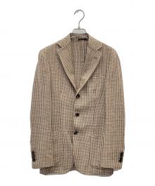 sartorio（サルトリオ）の古着「2Bジャケット」｜ベージュ×グリーン