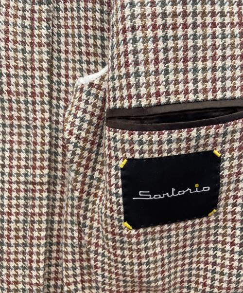 sartorio（サルトリオ）sartorio (サルトリオ) 2Bジャケット ベージュ×グリーン サイズ:42の古着・服飾アイテム