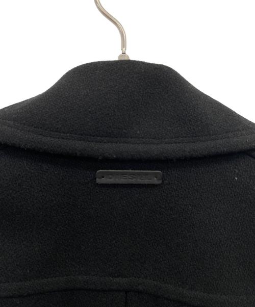 DIESEL（ディーゼル）DIESEL (ディーゼル) Pコート ブラック サイズ:Ｓの古着・服飾アイテム