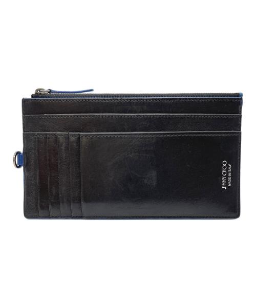 JIMMY CHOO（ジミーチュウ）JIMMY CHOO (ジミーチュウ) フラグメントケース ブラック×ブルーの古着・服飾アイテム