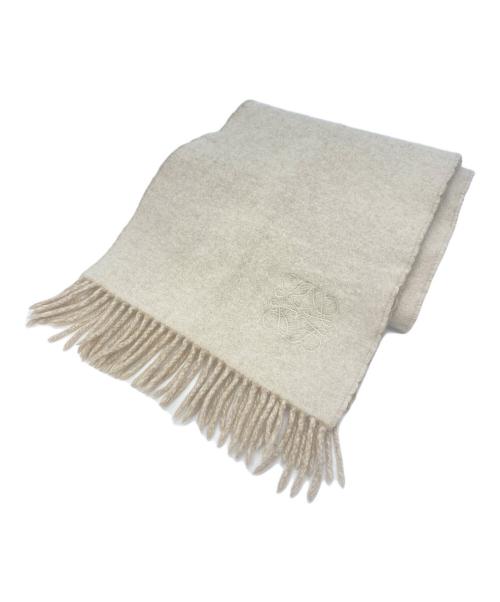 LOEWE（ロエベ）LOEWE (ロエベ) モヘヤウールマフラー ベージュの古着・服飾アイテム