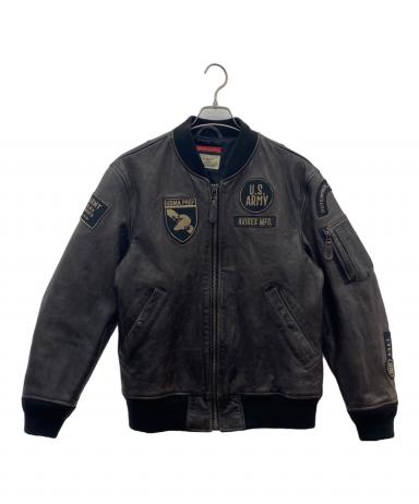 中古・古着通販】AVIREX (アヴィレックス) レザージャケット ブラウン