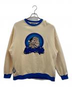 GALFYガルフィー）の古着「スウェット」｜ベージュ×ブルー