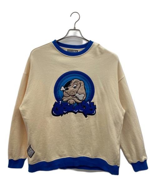 GALFY（ガルフィー）GALFY (ガルフィー) スウェット ベージュ×ブルー サイズ:XLの古着・服飾アイテム