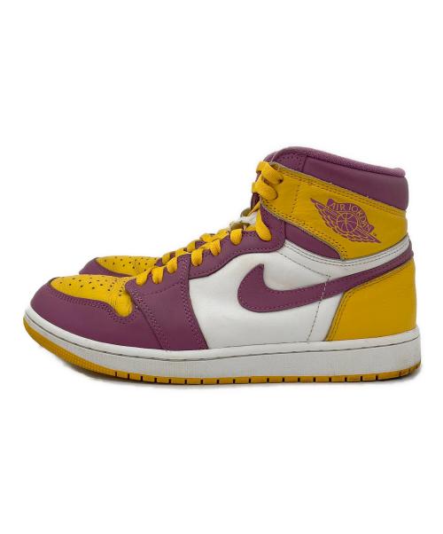 NIKE（ナイキ）NIKE (ナイキ) Air Jordan 1 High OG(エアジョーダン1 ハイ OG) パープル×イエロー サイズ:27.5cmの古着・服飾アイテム