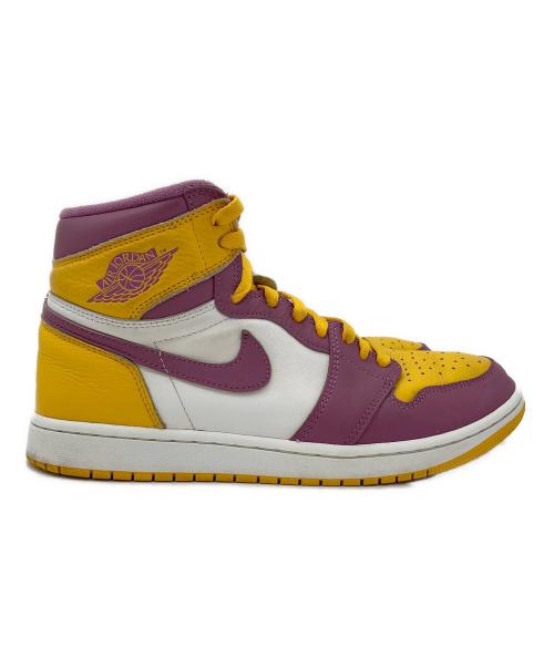 NIKE（ナイキ）NIKE (ナイキ) Air Jordan 1 High OG(エアジョーダン1 ハイ OG) パープル×イエロー サイズ:27.5cmの古着・服飾アイテム