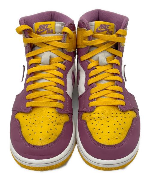 NIKE（ナイキ）NIKE (ナイキ) Air Jordan 1 High OG(エアジョーダン1 ハイ OG) パープル×イエロー サイズ:27.5cmの古着・服飾アイテム