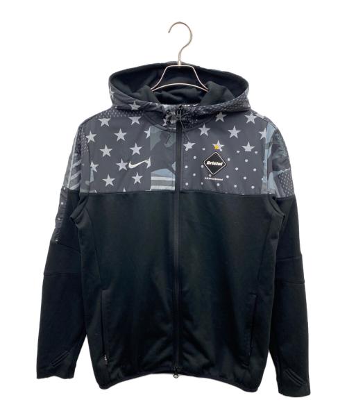 NIKE（ナイキ）NIKE (ナイキ) F.C.Real Bristol (エフシーレアルブリストル) DRI-FIT KNIT FLEECE HOODY グレー×ブラック サイズ:Ｌの古着・服飾アイテム