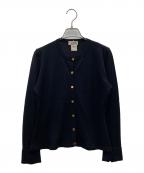 HERMESエルメス）の古着「カシミヤ・シルク混薄手カーディガン」｜ブラック